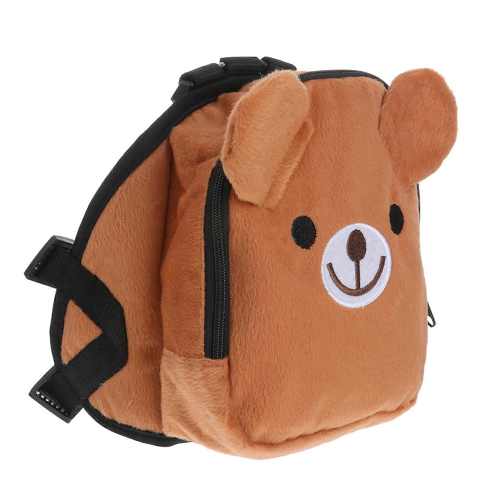 Animal Backpack Stuffed Animal Small Plush Backpack Size L Brown