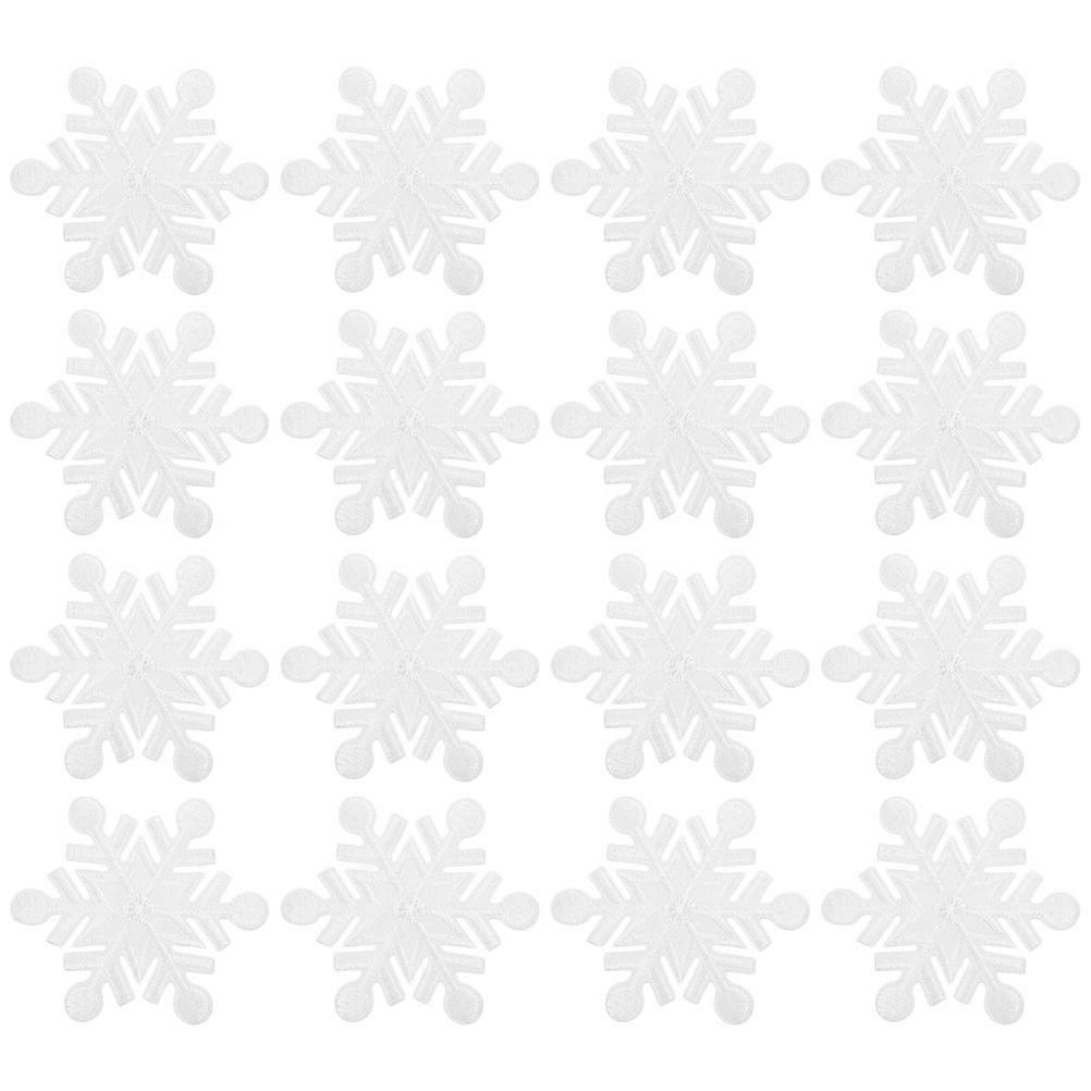 White Snowflake Iron On Patches for Clothes Easy to Use Variety of Designs Durable Fabric Winter Christmas