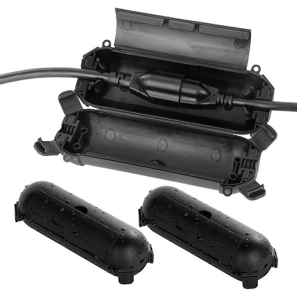 3Pc Outdoor Extension Cord Safety Cover with Waterproof Seal, Weatherproof Electrical Connection Bo