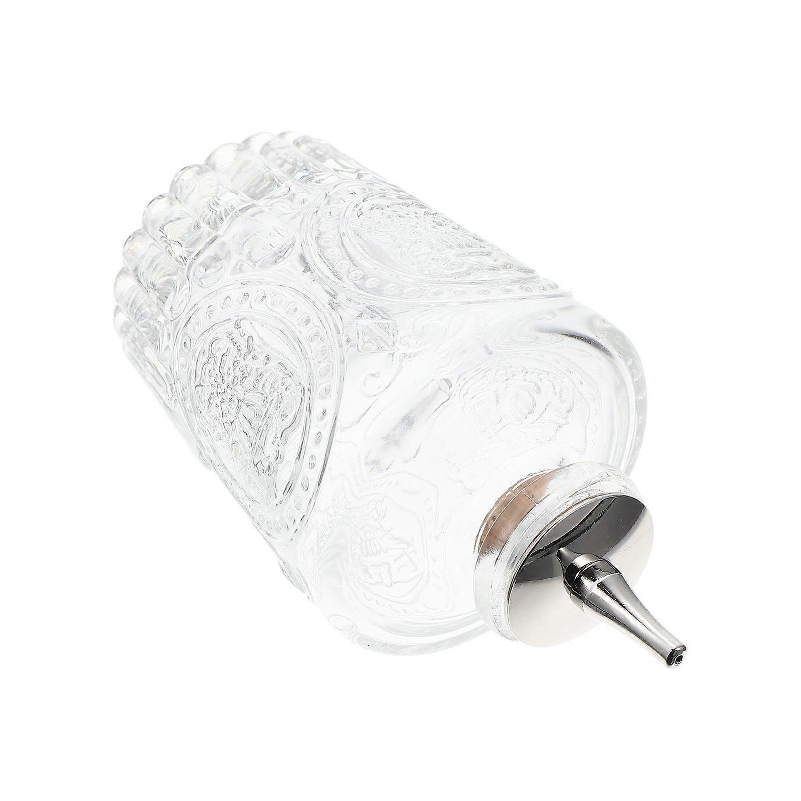 Glass Bitters Bottle with Leak-proof Plug for Bar Storage Use and Home Decor 3.4 oz