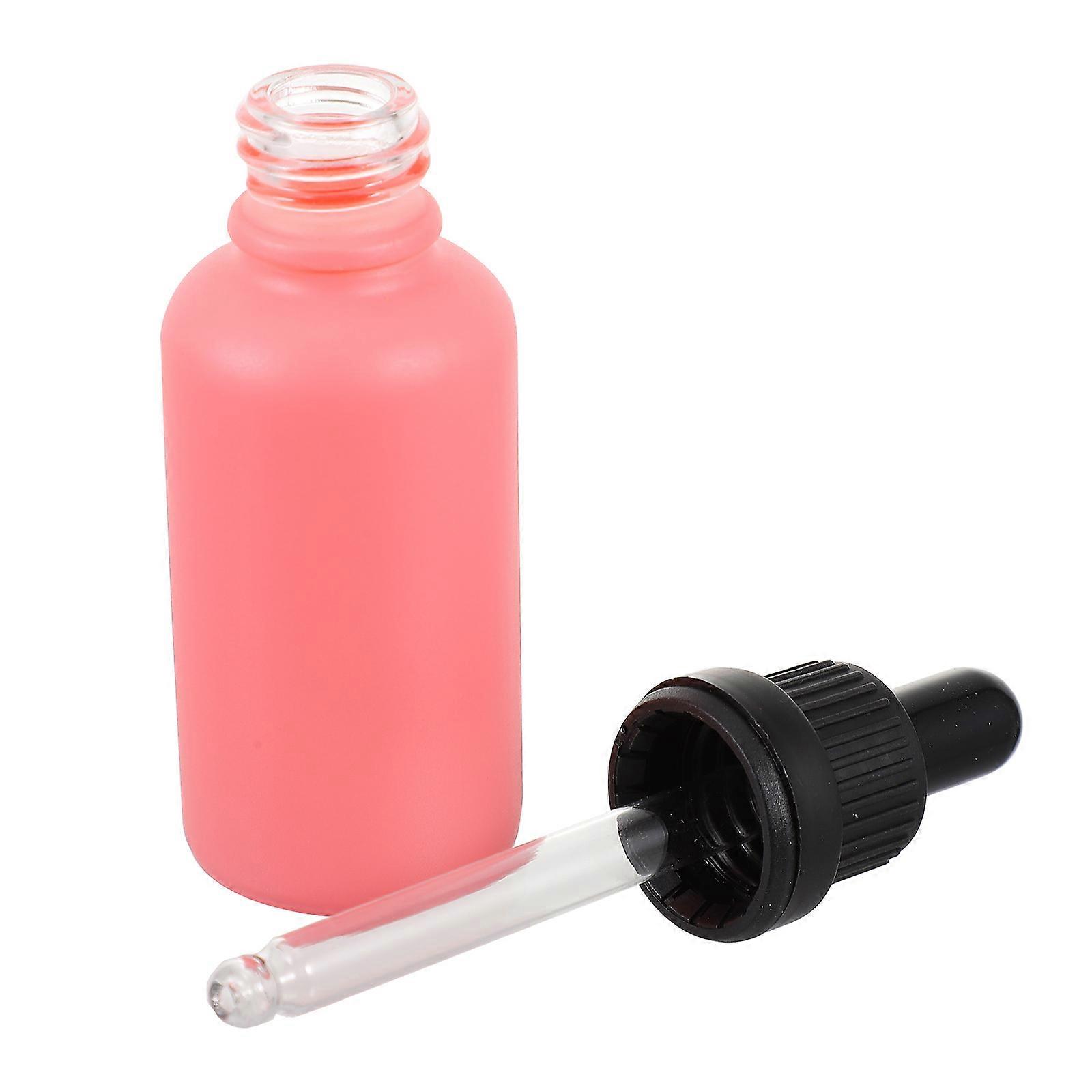 Glass Essential Oil Dropper Bottle for Storage Use Pink 10Pcs