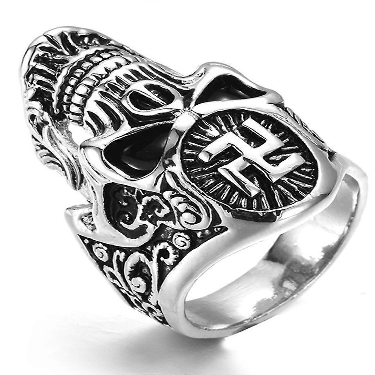 Skull Ring Halloween Design Ring for Decoration Silver Number 12