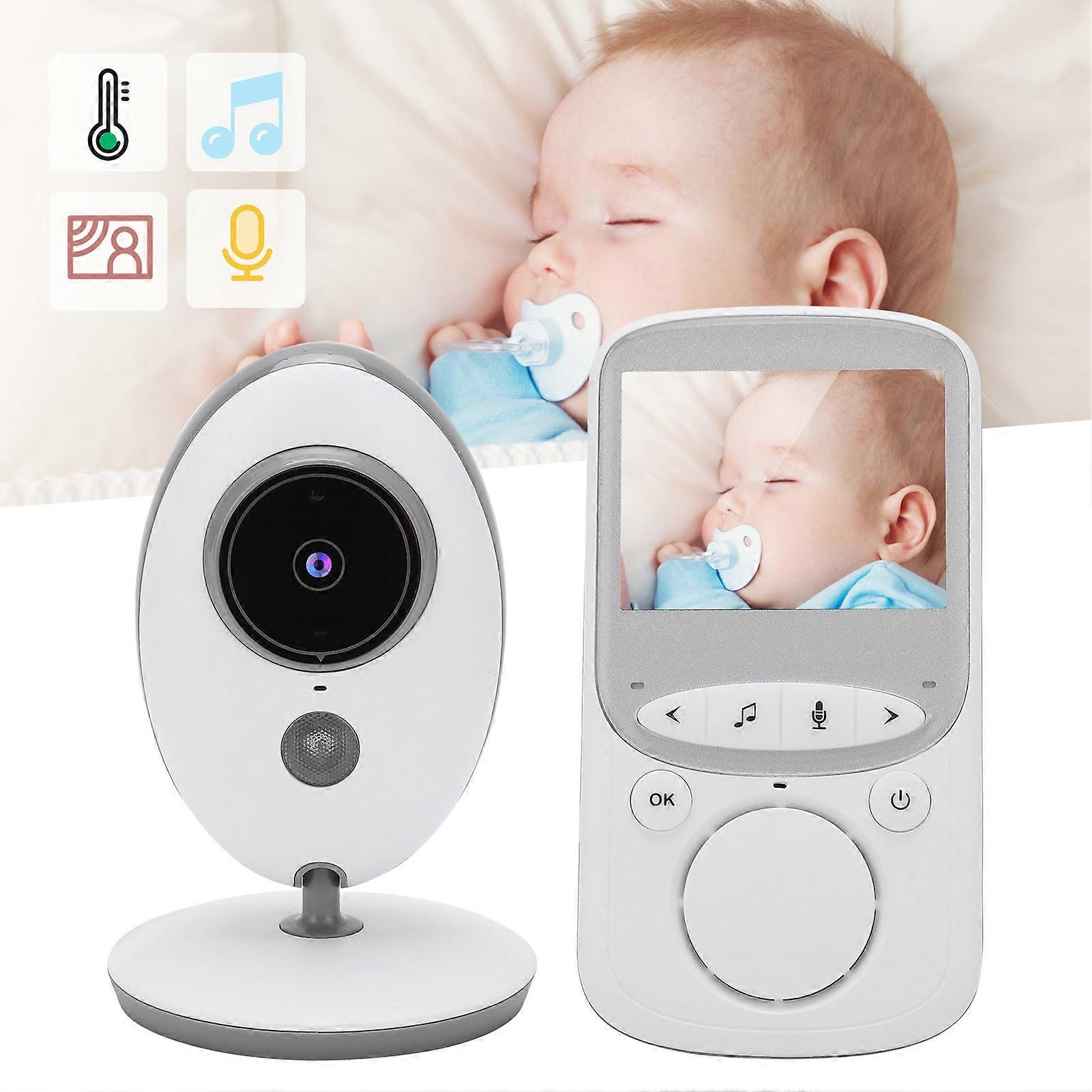2.4in Baby Monitor Smart Wireless 2-Way Audio Temp Display UK Plug