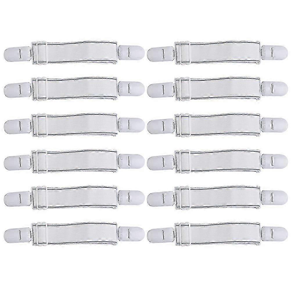 12pcs Bed Sheet Straps Fitted Sheet Clips Straps Bed Sheet Fasteners Clips