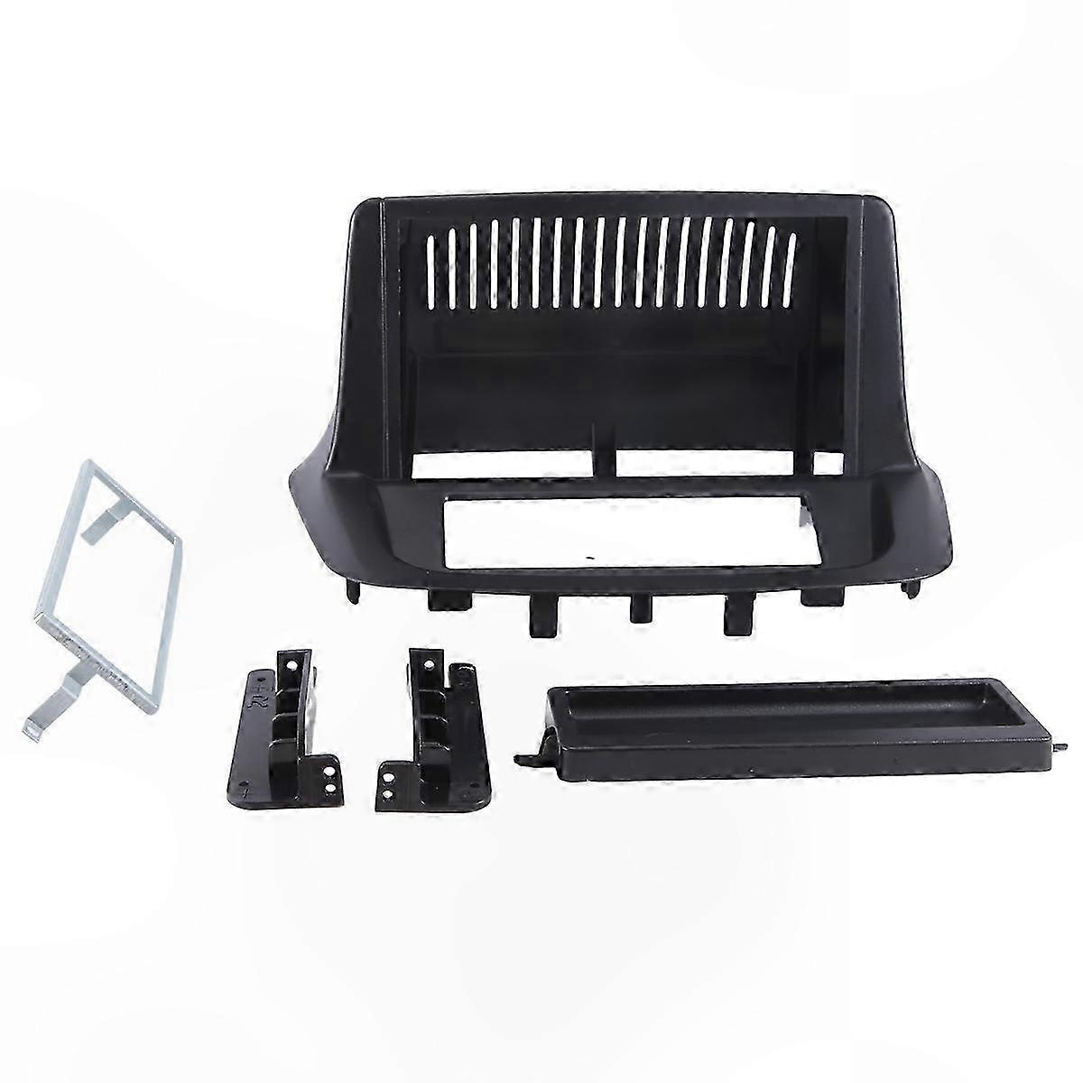 Universal 7" 2-DIN Car Stereo Installation Frame - Dash Mount Trim Kit (Black)
