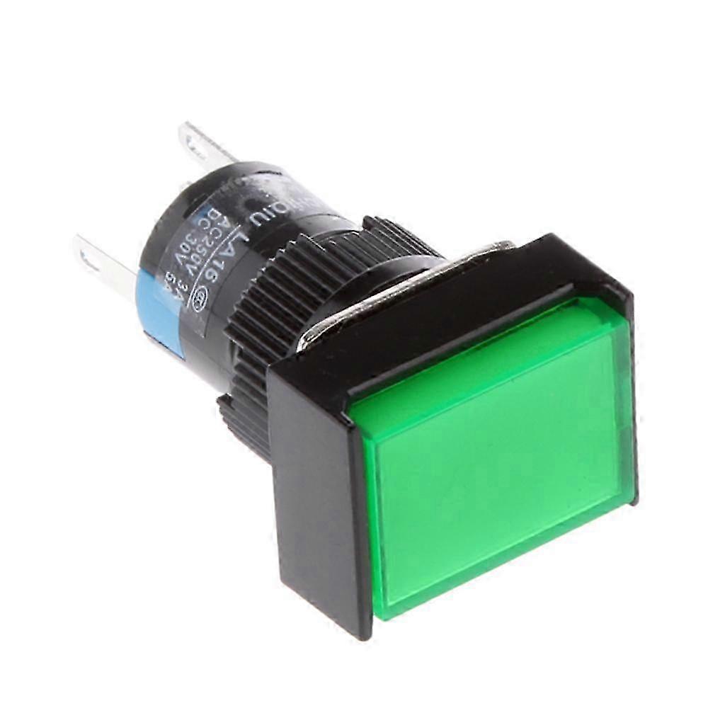 16mm Rectangle Self- Push Button Electric Circuit Switch 250V 3A