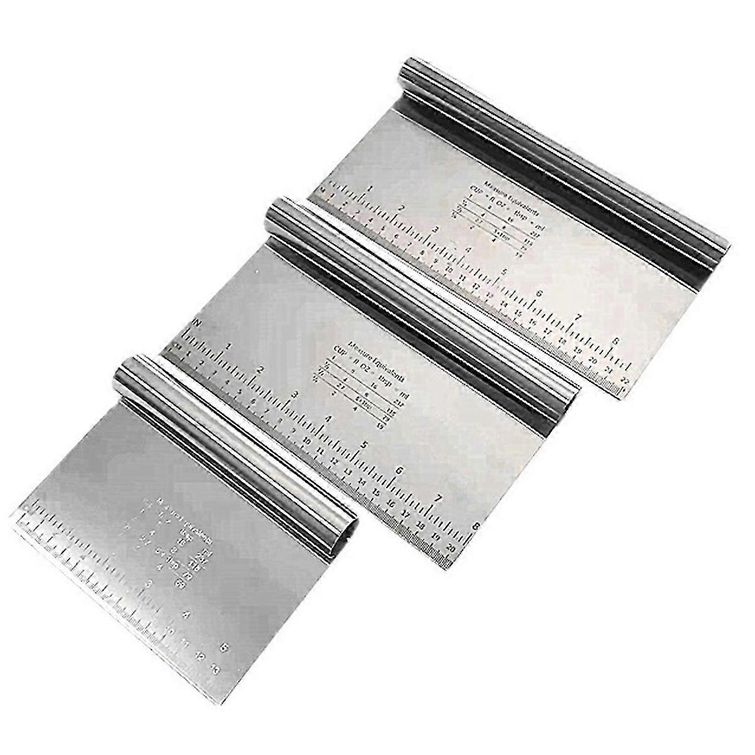 3PCS Dough Pastry Scraper Chopper Baking Cake Pizza Cutter