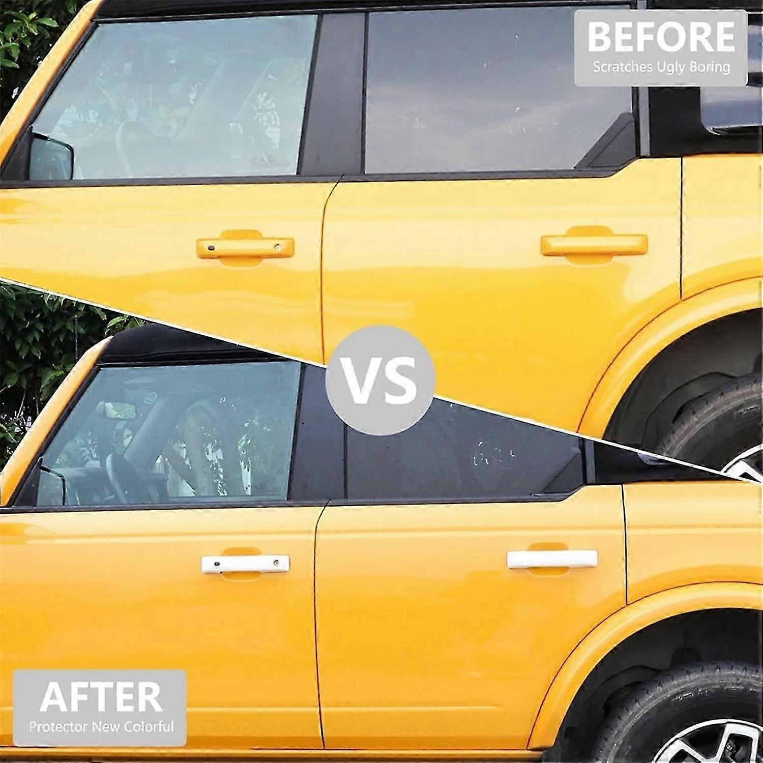 Car Door Handle Protector Trim for Ford with Smart Switch Hole