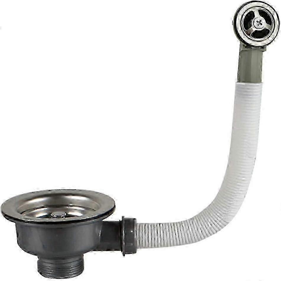 114mm stainless steel kitchen sink strainer basket 1" with overflow sink drain 2025