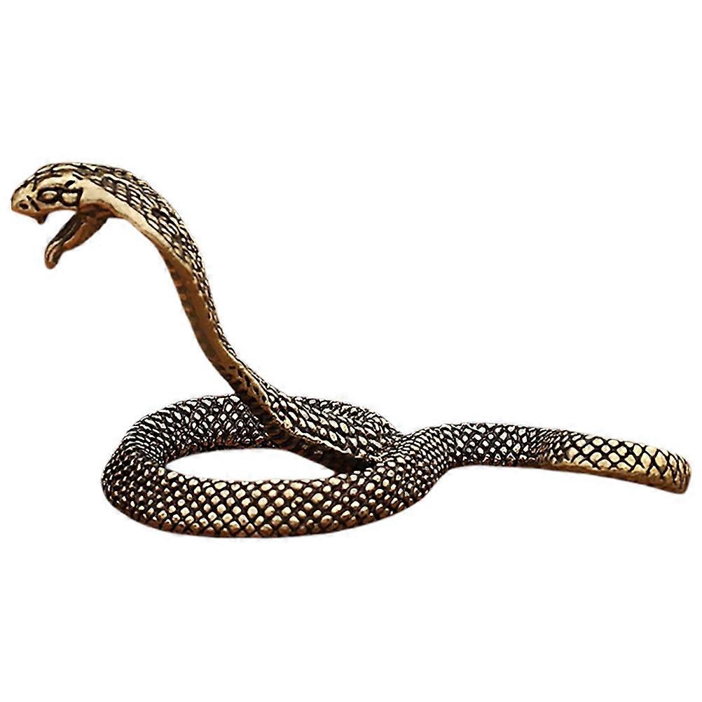 Chinese Zodiac Snake Figurine Brass for Decor 4Pcs Retro Snake Ornaments