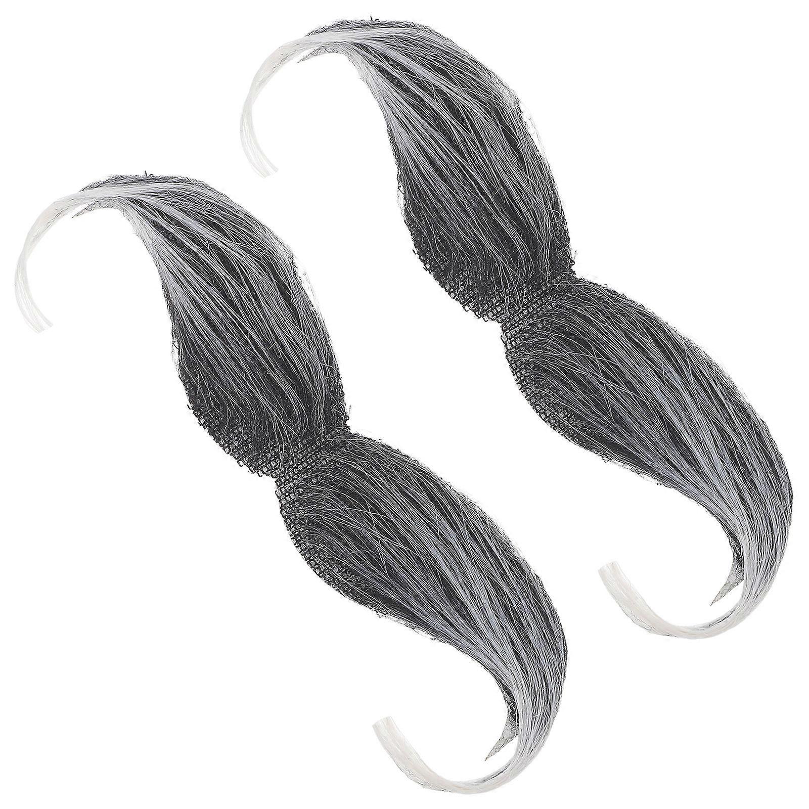 Fabric False Mustache Realistic Beard for Decoration 8Pcs Pack
