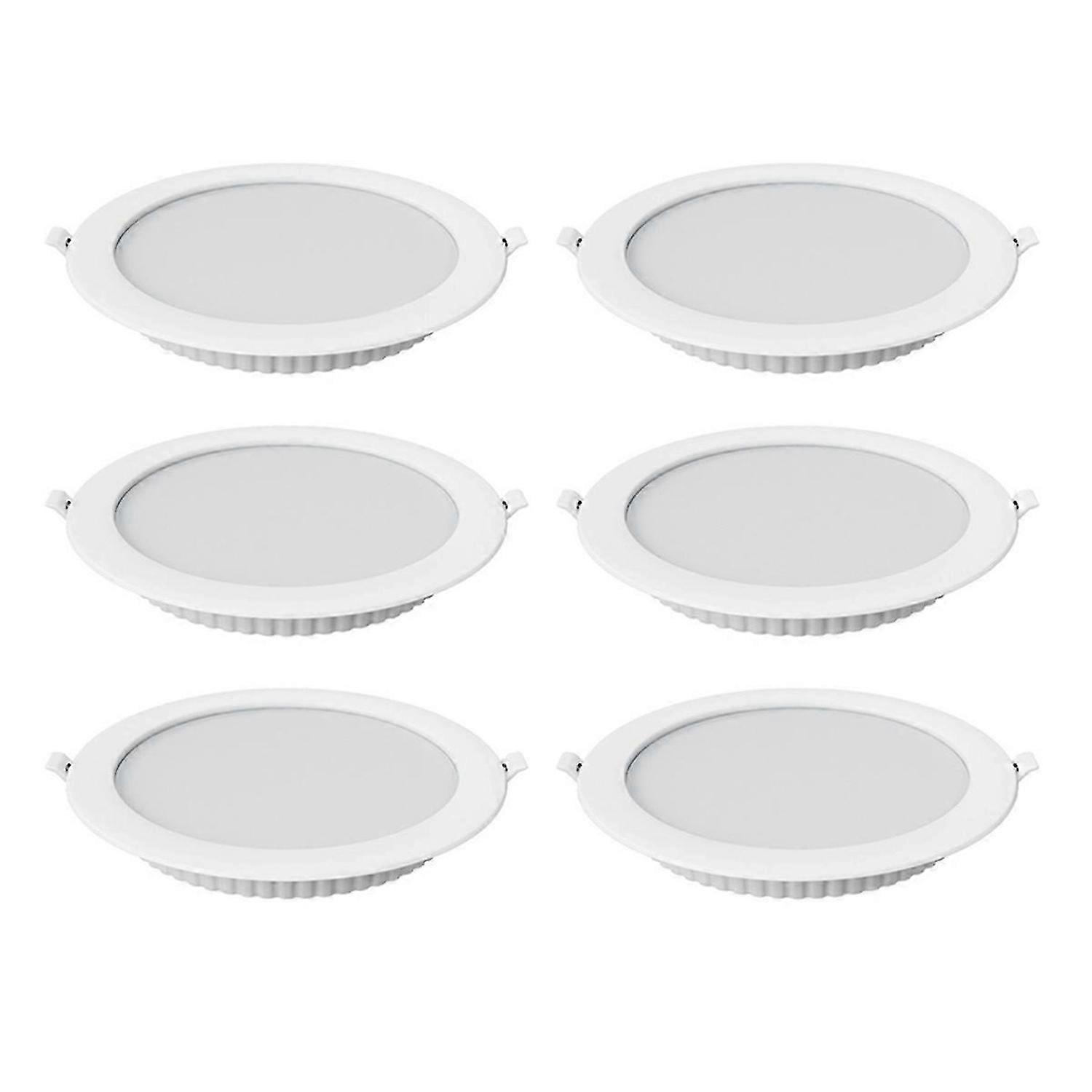 6PCS 12W LED Downlight Recessed Round Ceiling Spotlight Neutral Light