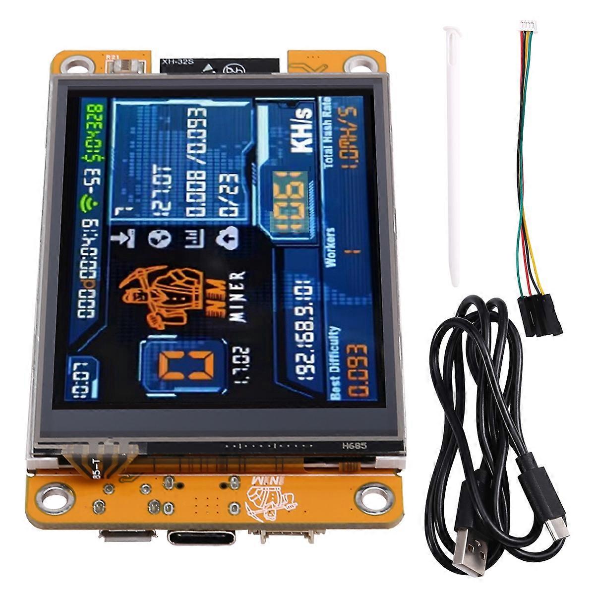 1060KH/S NMMiner NerdMiner 2.8 Inch Smart Display Bitcoin Crypto Solo Lottery Miner Upgraded Harshr