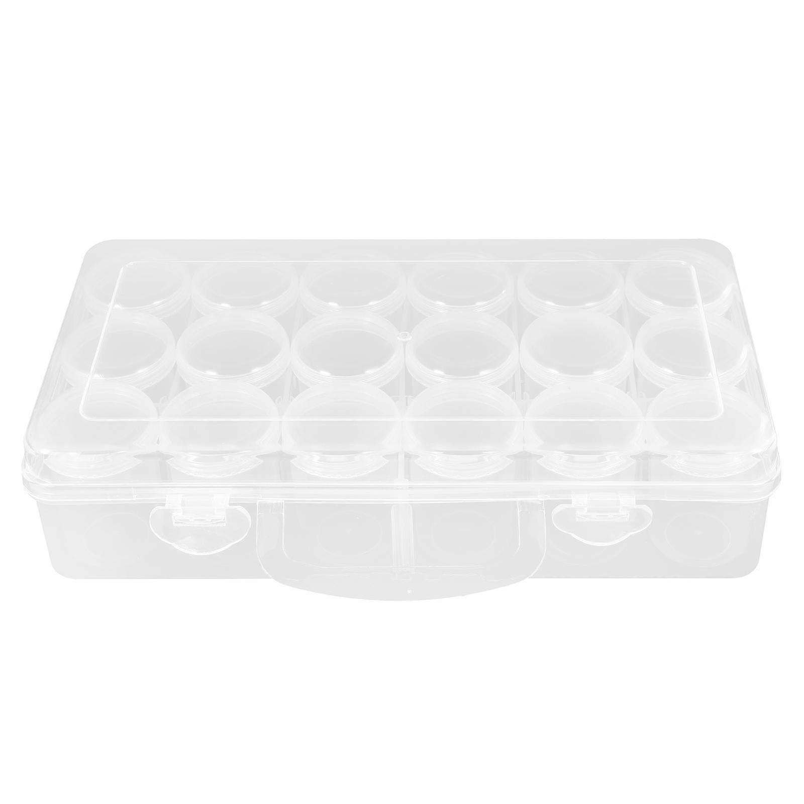 Portable Box with Small Bottles for Storage 1Set Transparent Plastic Button Storage Box