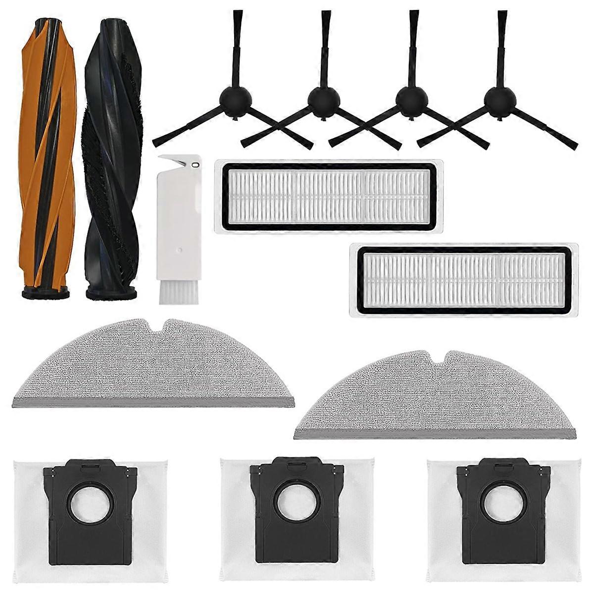 14PCS Replacement Parts for D20 Plus Robot Vacuum Accessories Main Side Brushes Filters Mop Cloths