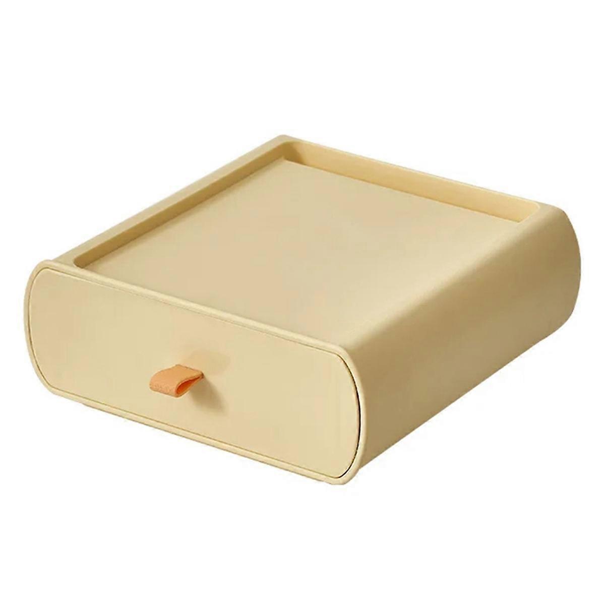 Drawer Storage Box, Desktop Storage Box, Storage Box,Tender Yellow