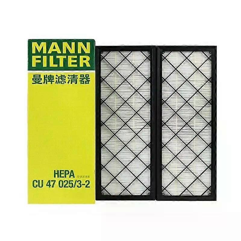 For Tesla Model Y Model 3 EV HEPA Carbon Cabin Filter Kit MANN FILTER CUK25015/21-2 CUK46025/1-2 CU47025/3-2 Build-in Air Filter