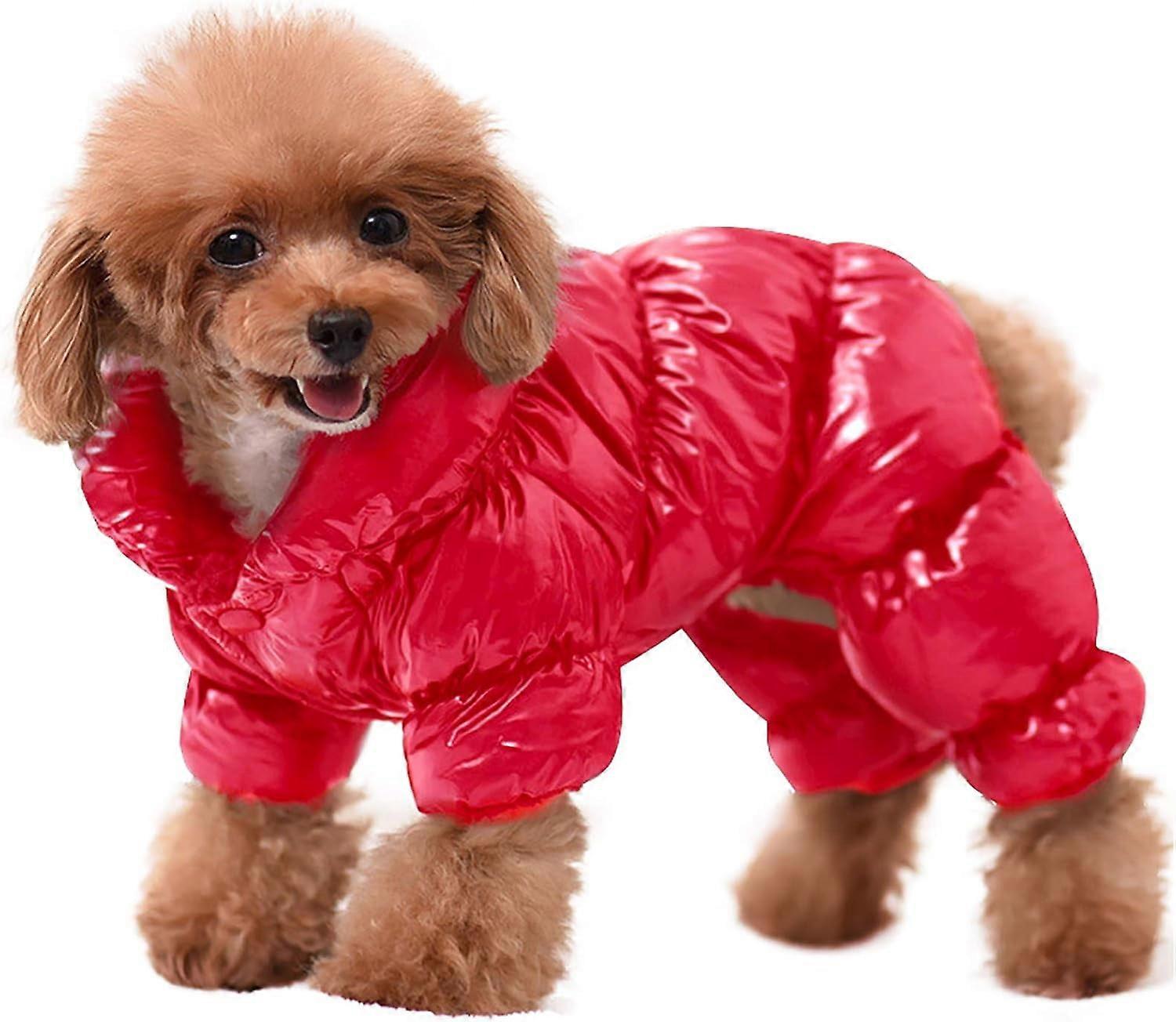 Waterproof Dog Jacket Winter Coat, Fullbody Snowsuit for Small Dogs, Windproof Fleece Vest, Compatible with Cold Weather