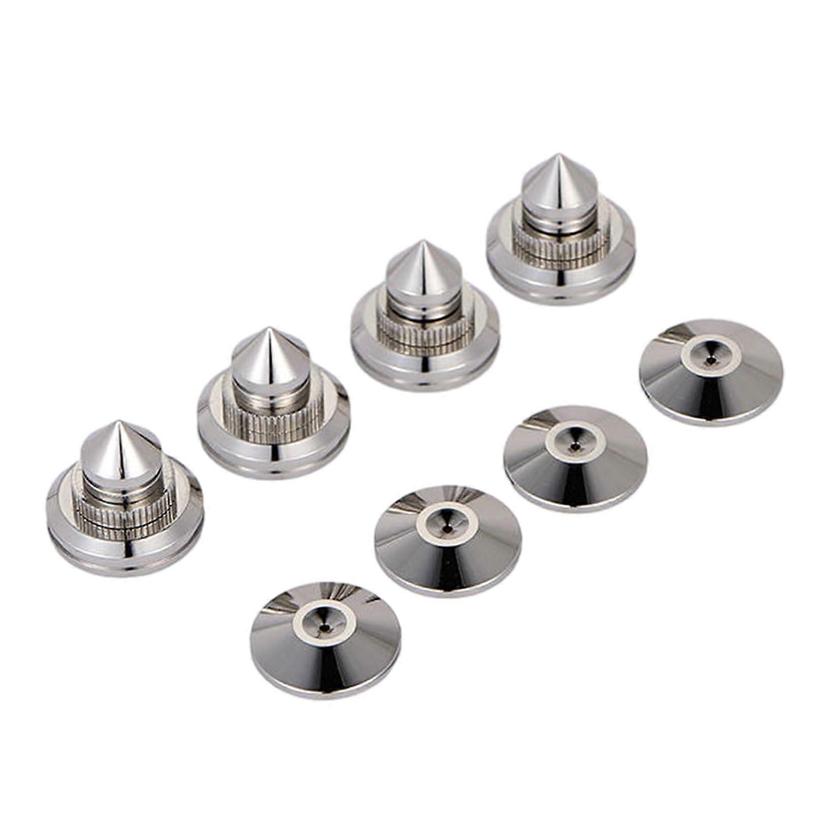 Anti Vibrations Feet For Speakers Subwoofers 4 Pcs Silver Foot Pads To Reduce Distortion And Improve Sound Projection