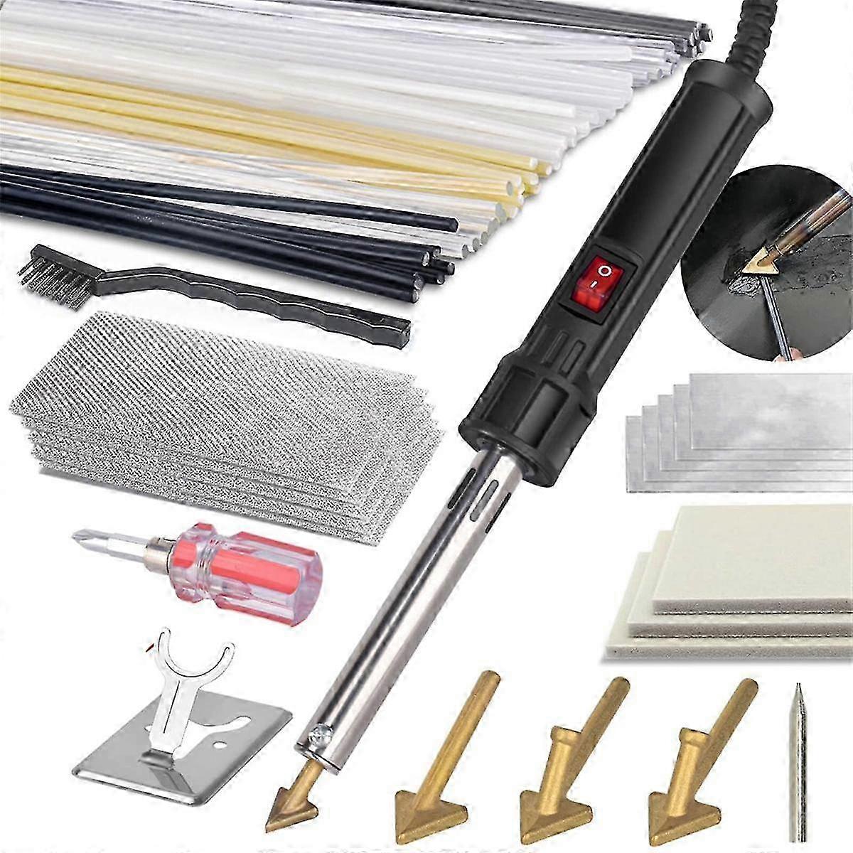 3-in-1 Plastic Welding Tool with Soldering Tips for DIY Repairs, 150W EU Plug