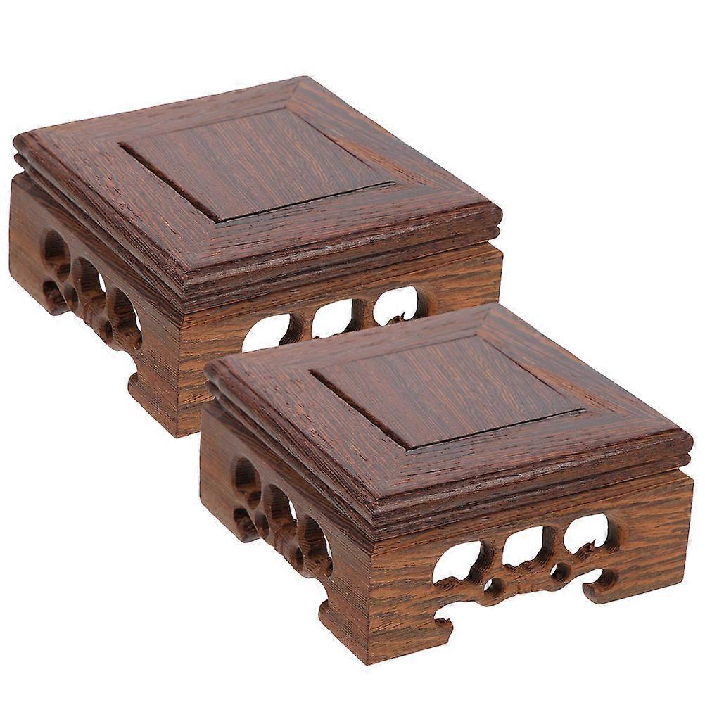 Wood Display Base Flower Pot Stand for 10Pcs Garden and Home Use