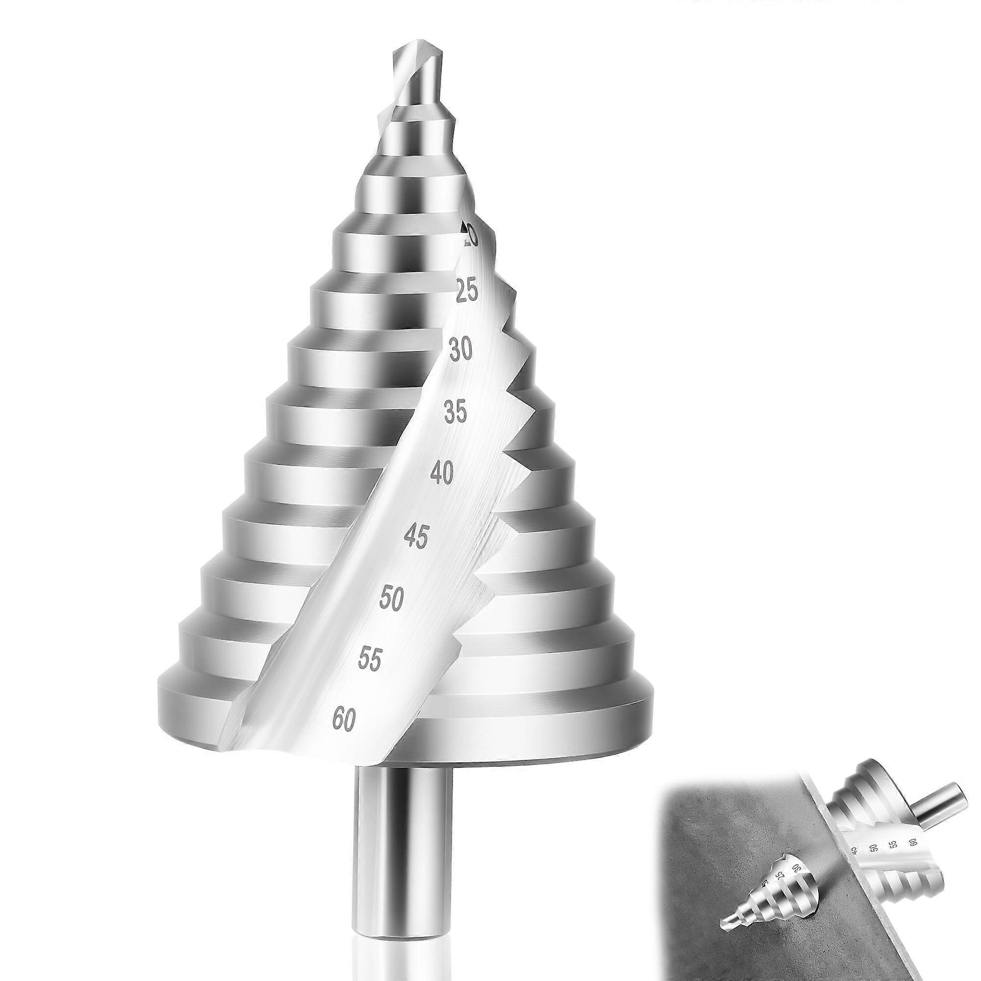 Step Drill Bit 660mm HSS Spiral Cone Titanium Coated For Cutting Boards And Plastics  Temp Resistant