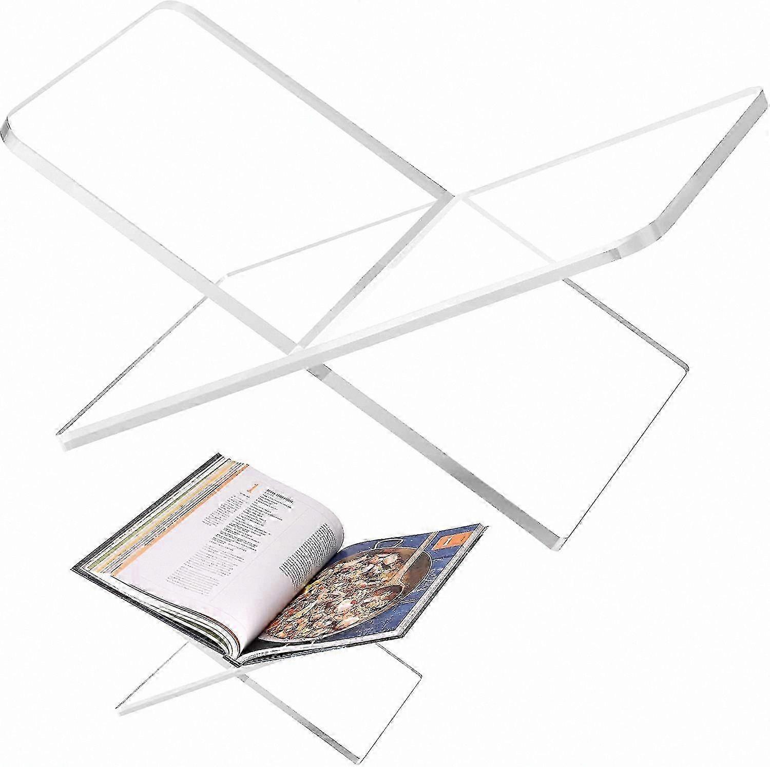 Transparent Acrylic Book Display Stand, Sturdy Reading Holder for Large Books, Art Book Showcase with Clear Design