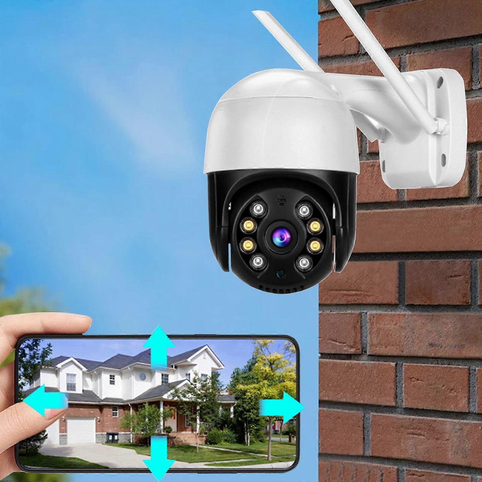 Christmas Clearance Tpzfurit WiFi Security Camera compatible with mobile remote monitoring, 360° panoramic, ball-tracking, 1280H, 30m night vision