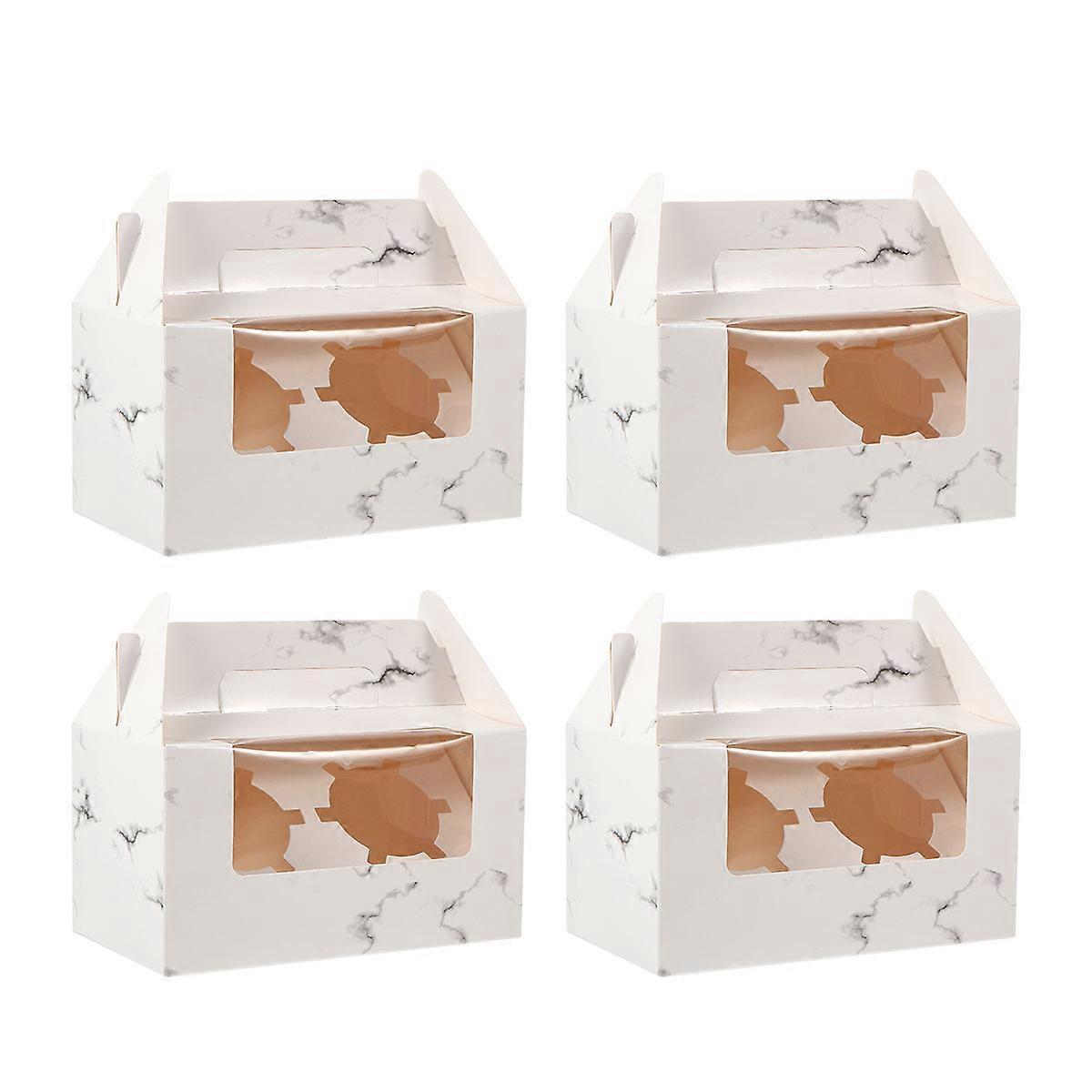 Cake Container Box for Storage Use 20Pcs Assorted Color Marbling Cake Boxes