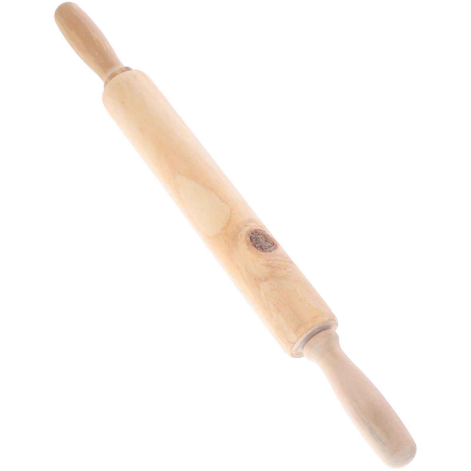 5Pcs Wooden Rolling Pin Dough Roller For Dumplings Baking Kitchen Tools Khaki Color Minimalist Style