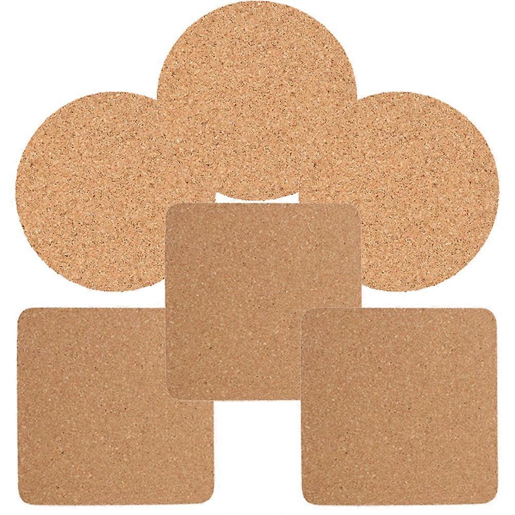 Cork Coasters Set Non-slip Drink Coasters For Restaurant Cafe Bar Light Brown Easy To Clean 24 Pcs