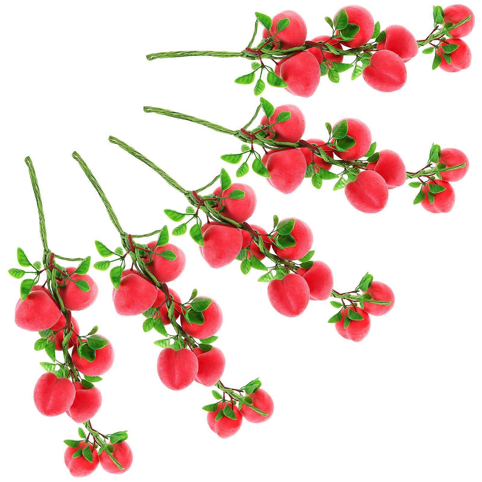 Artificial Peach Pendant 10Pcs for Faux Fruit Decoration in Wedding and Home