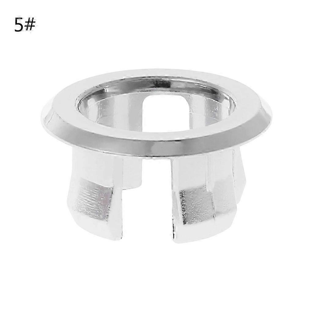 2025 Bathroom Basin Sink Overflow Ring Round Insert Chrome Hole Cover Cap Chrome