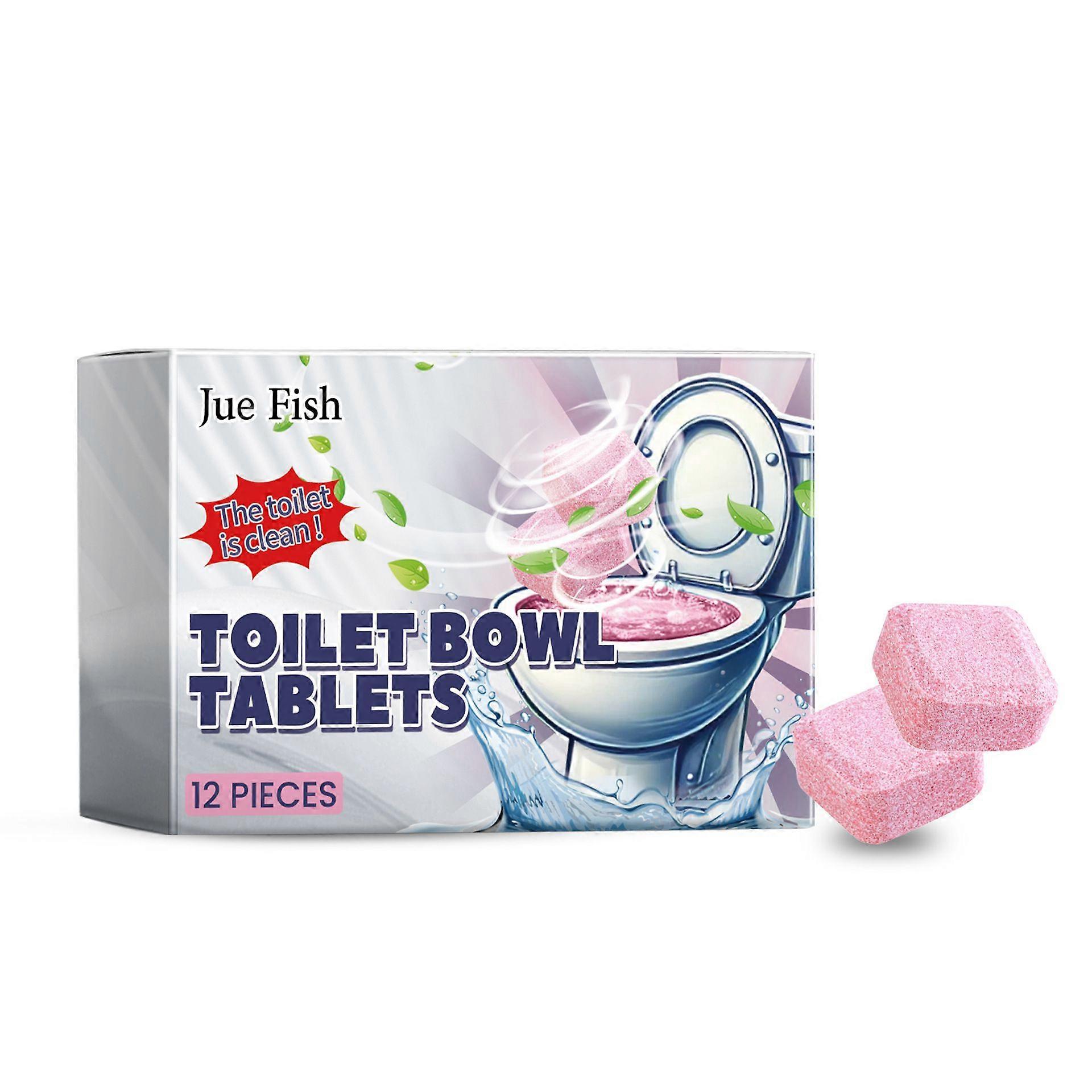 Toilet cleaning effervescent tablets quickly dissolve toilet deodorizing