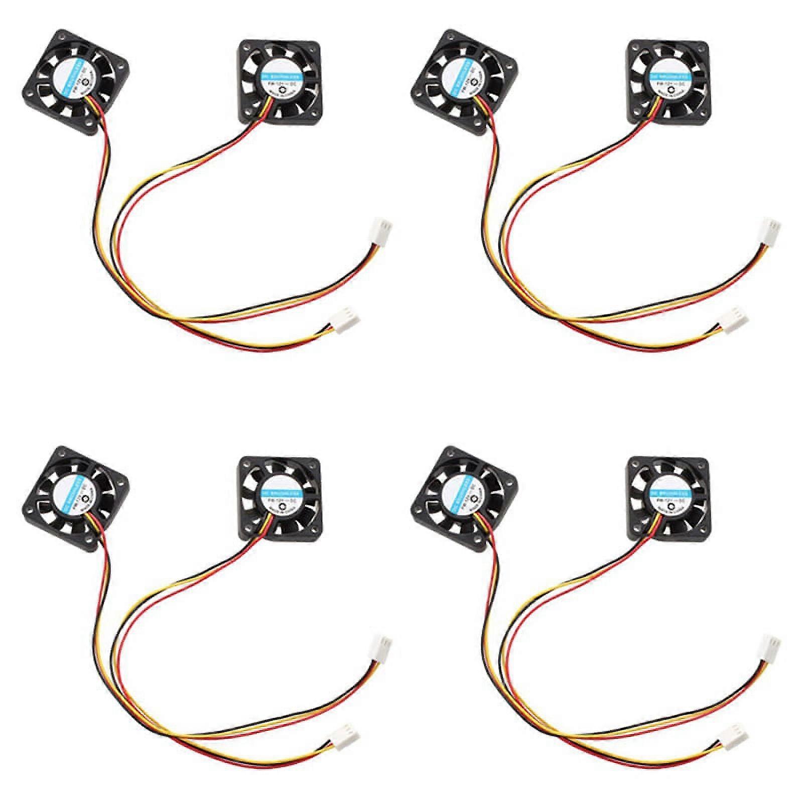 8 Pcs 3 Pin 40mm Square PC Computer Cooling Fan DC 12V Black