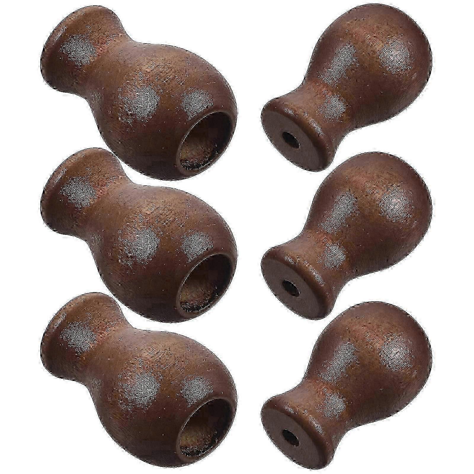 شرابات الحبل للستائر الزخرفية الخشب التبعي الديكور الداخلي أصحاب المنازل 6 قطع