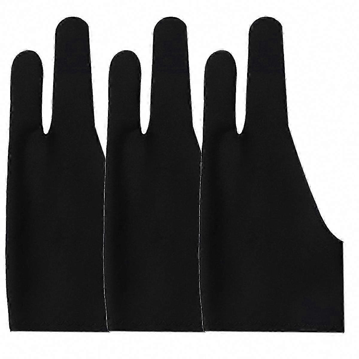3 Two-Finger Gloves for Graphic Tablet and Light Pad Use