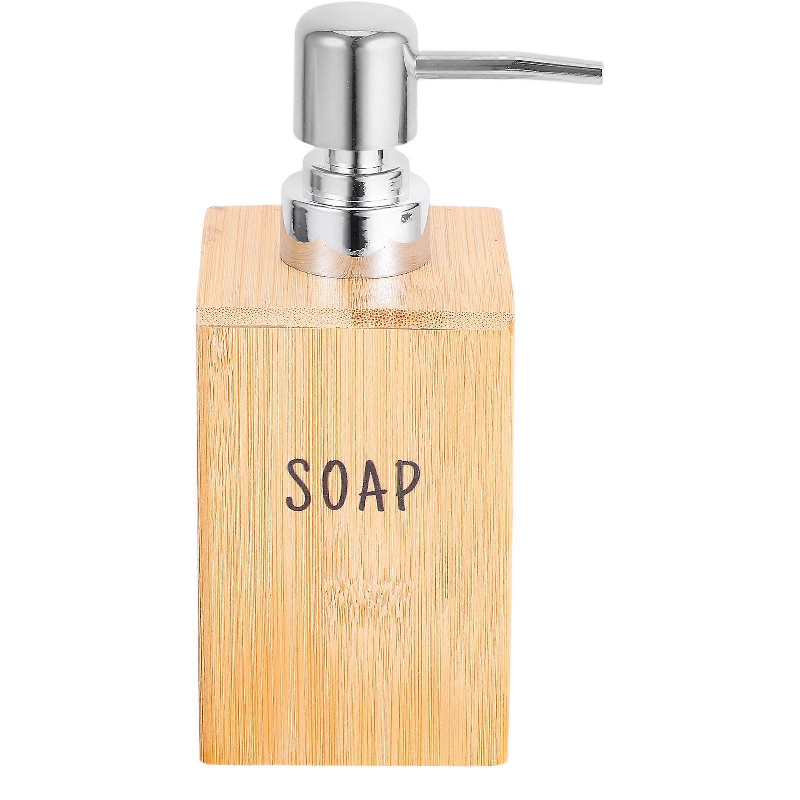 Press Bamboo Liquid Soap Dispenser for Storage Use 250ml Refillable Pump Bottle