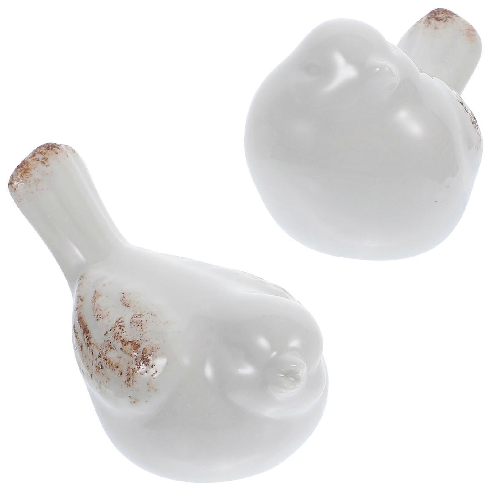 Simple Bird Figurines Ceramic Bird Statue Decoration 6Pcs Set