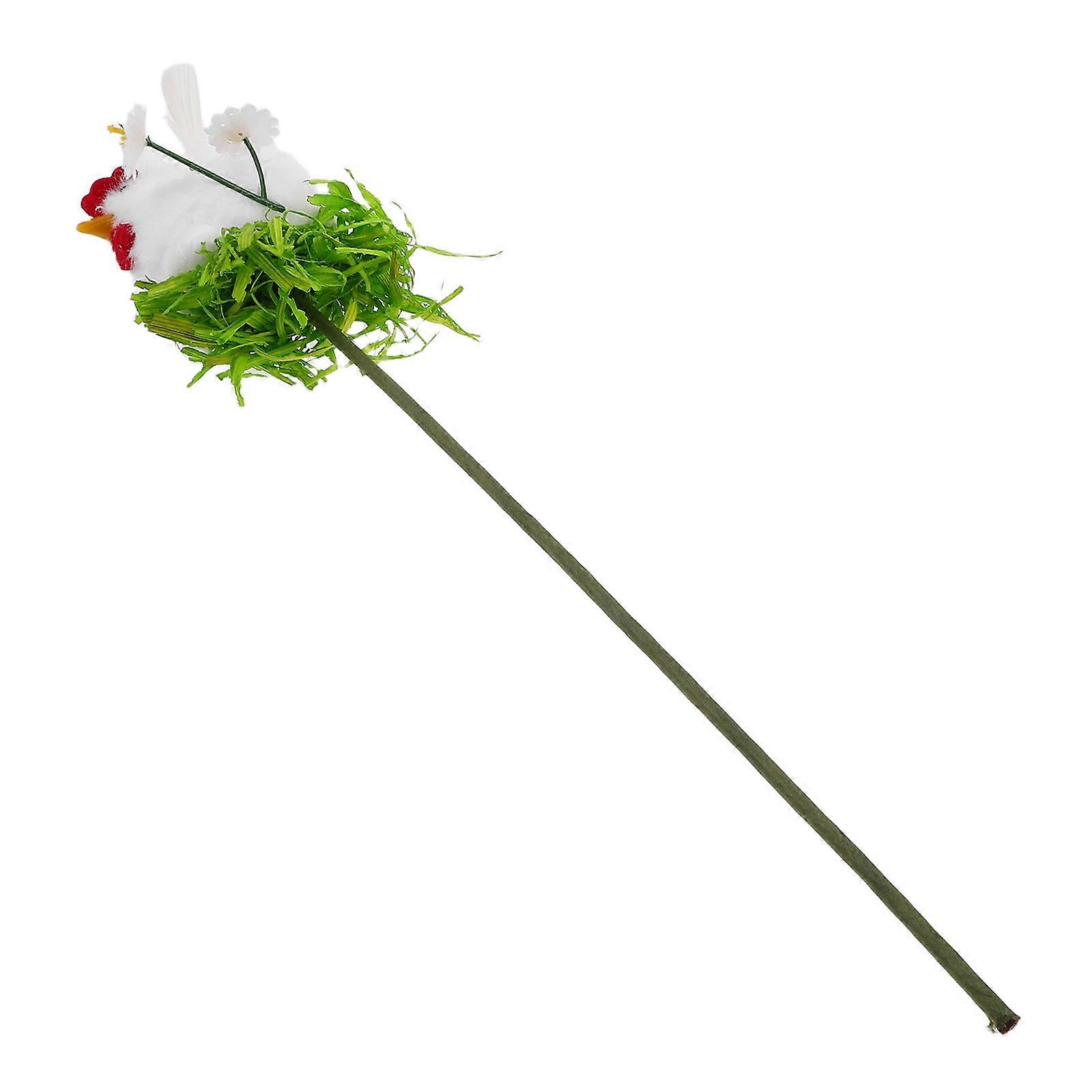 Easter Branch Artificial Rooster Pick for Mall Displays Crafted from Fabric and Plastic Decoration 1Set