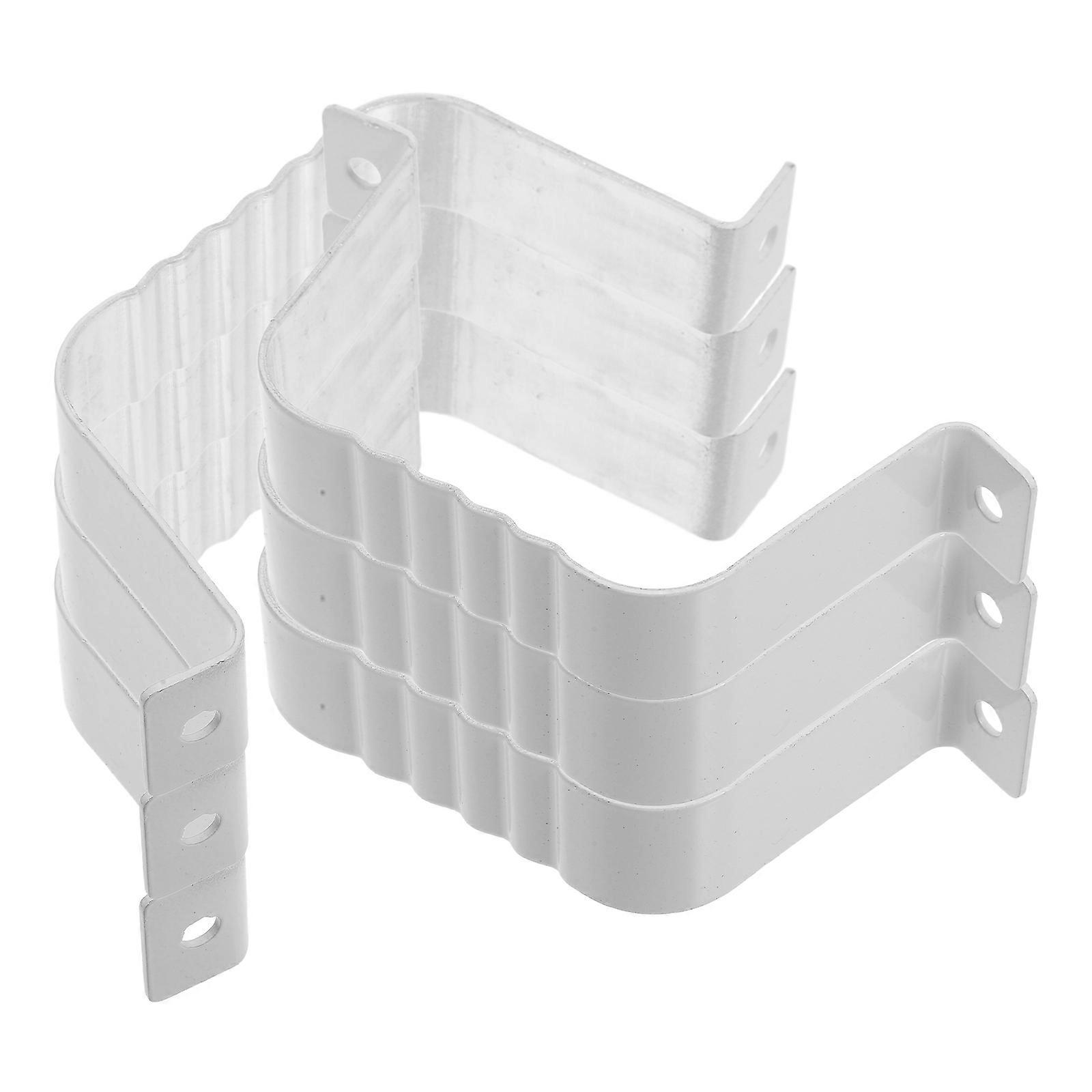 Gutter Straps Aluminum Alloy Downspout Adapter for Home Use 4Sets