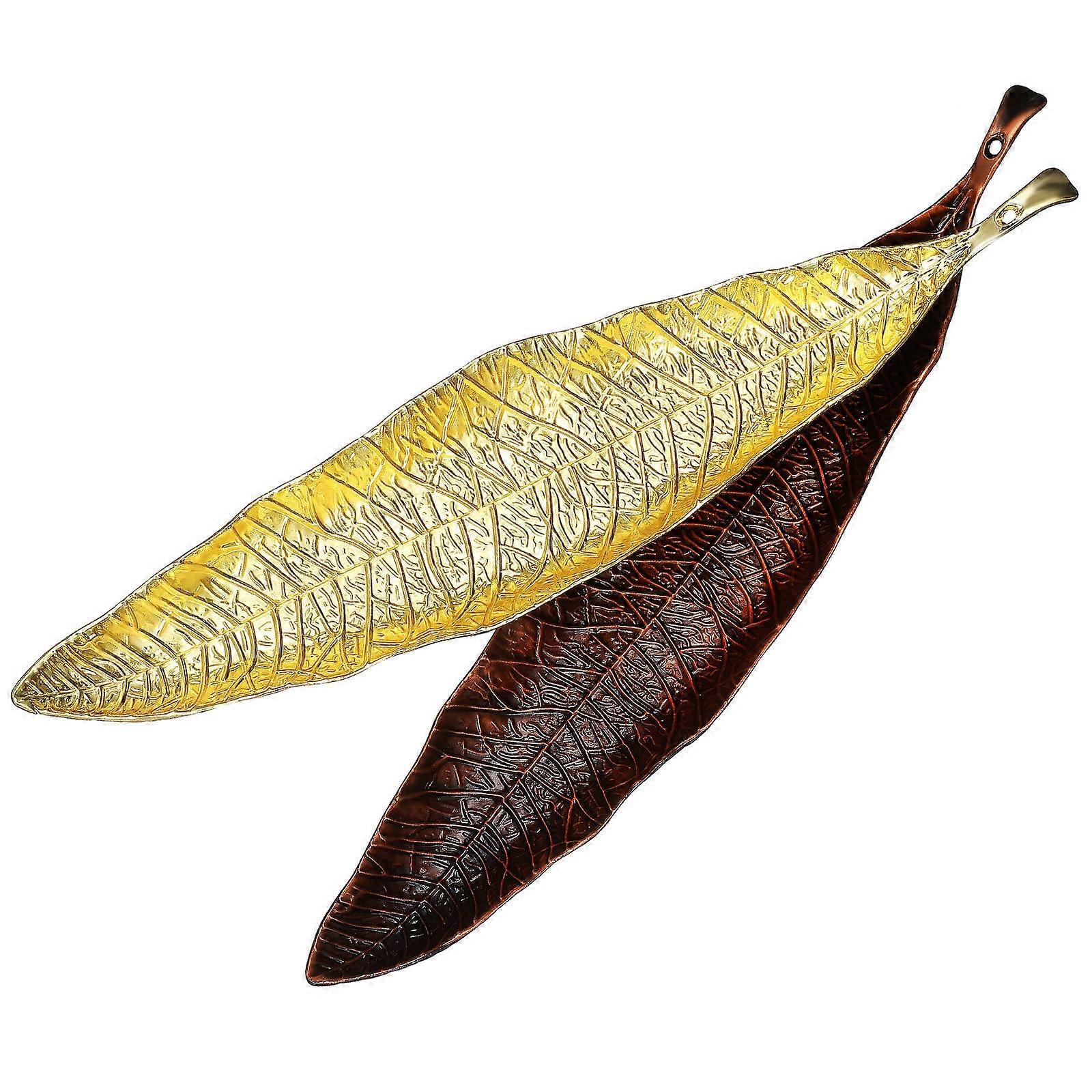 Leaf Shaped Incense Holder Metal Burner for Relaxation 6Pcs Set