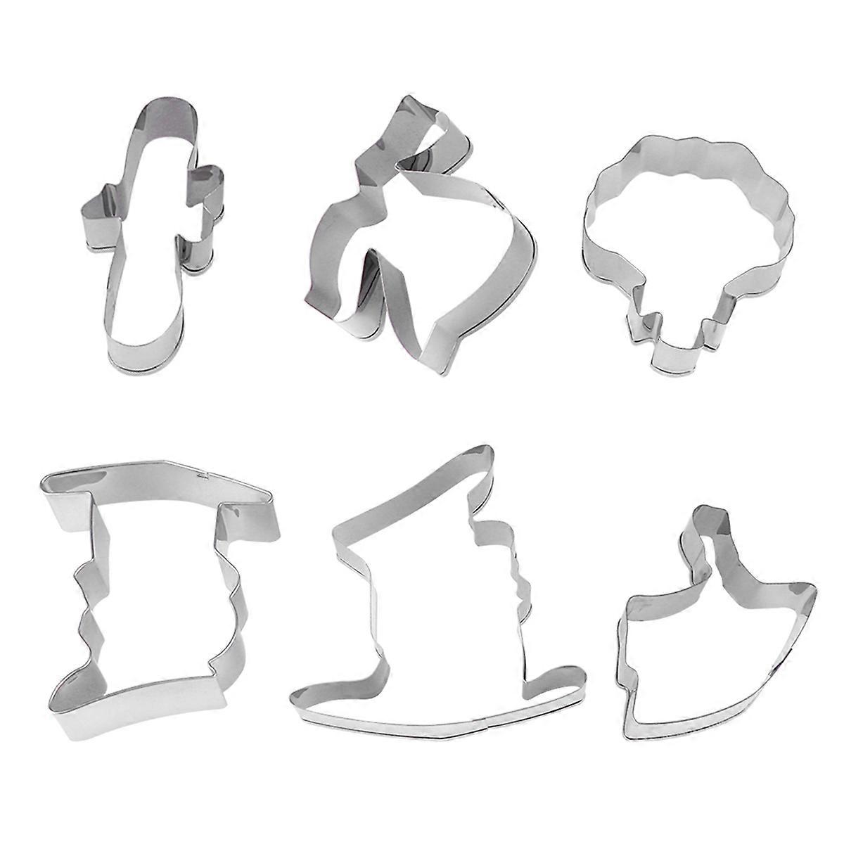 Silver Graduation Cookie Cutter Mold Stainless Steel for Baking 6Pcs Set