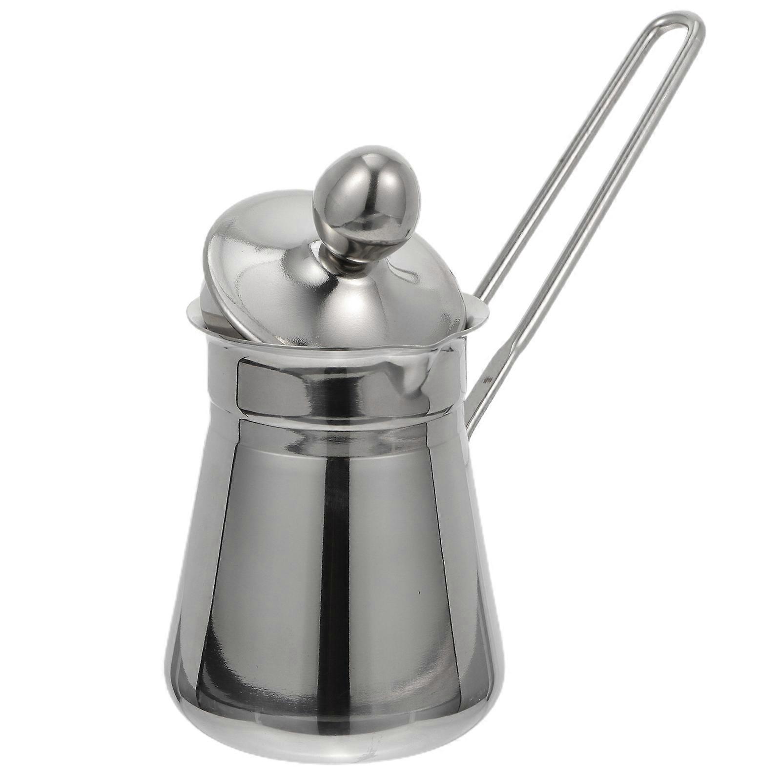 Tasse à mousse de lait pour usage domestique, pichet à café et lait en argent, 3 pièces en acier inoxydable