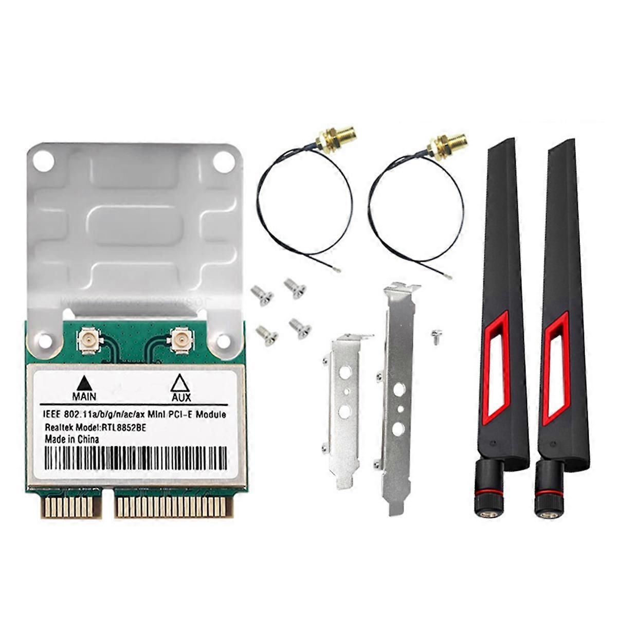 RTL8852BE WiFi 6 Network Card with 10DBI Antennas 1800Mbps 2.4G/5GHz