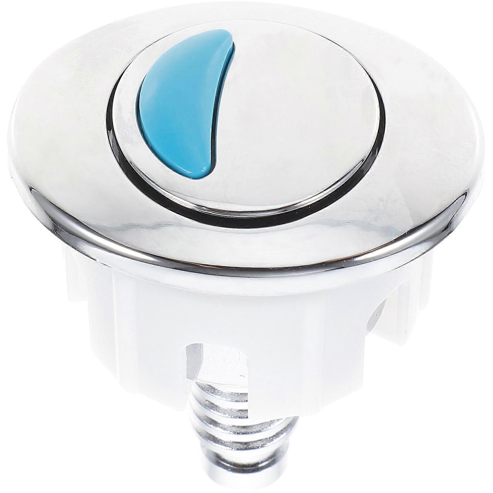 Dual Flush Toilet Button for Toilet Repair 2Pcs Silver Oval Push Button