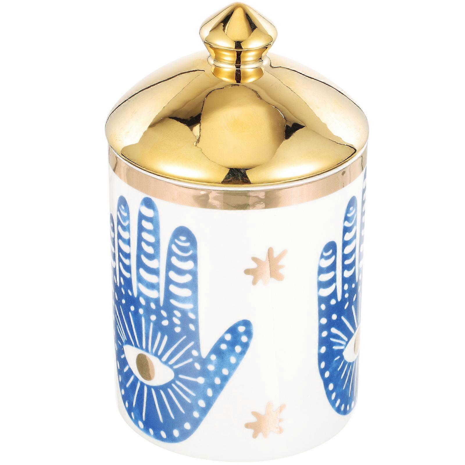 Multi Colored Jewelry Storage Container With Ceramic Design Ideal For Homeowners 3Pcs