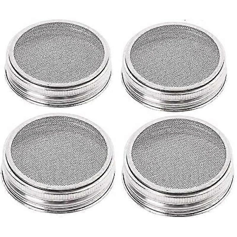 4-Pack Edelstahl Sprossenglas Deckel Kit, Einmachgläser