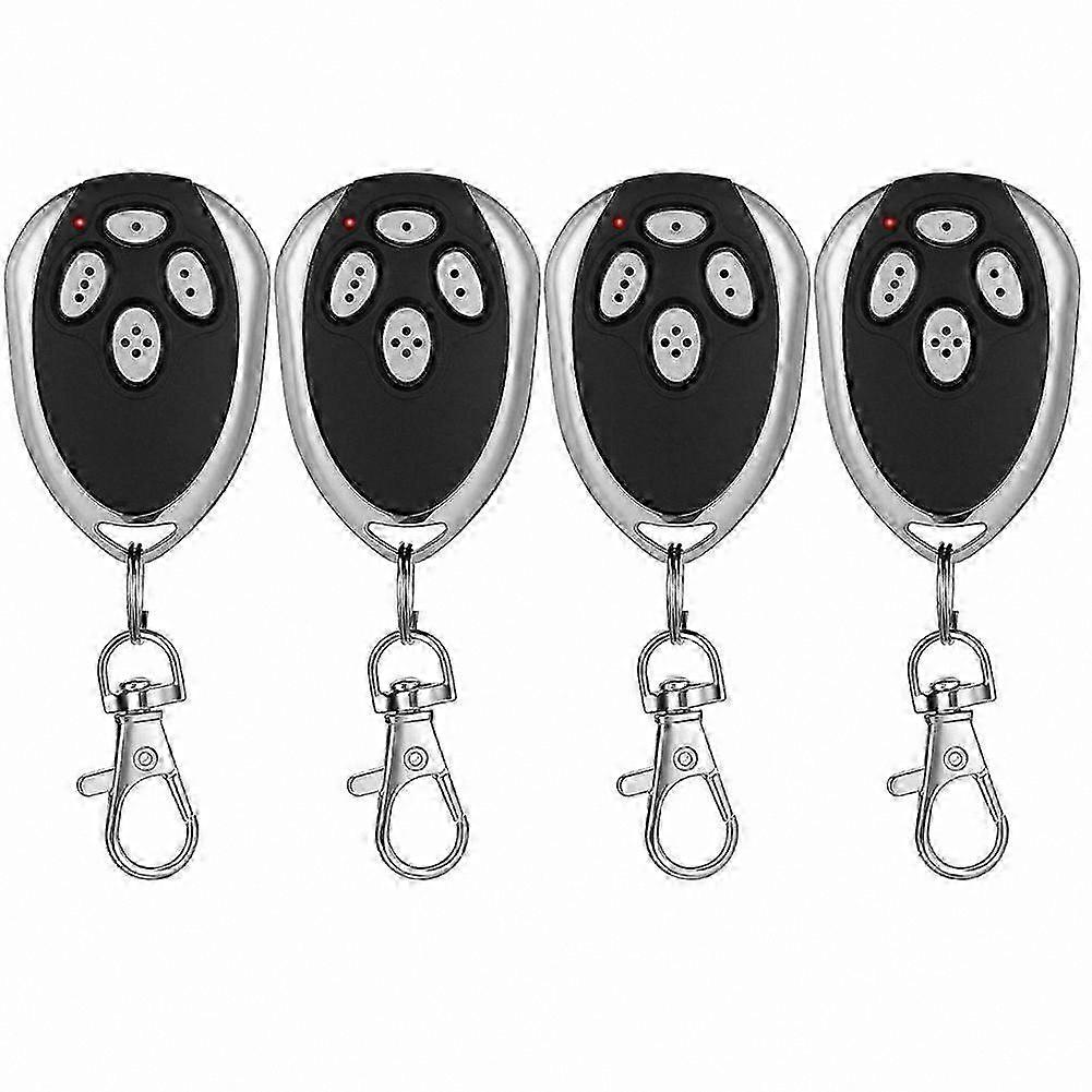 4-Pack 433.92MHz 4-Channel Gate Opener Remote Control Transmitter for Garage Door Systems