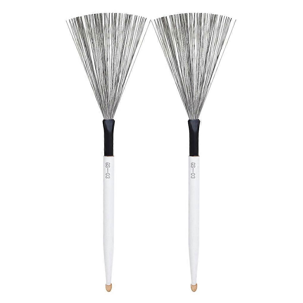 Pack of 2 Drum Brush for Jazz Sticks Drummer Playing Compact Size Practicing Prop